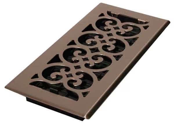 Floor Register 5.5 X 9.5, Brushed Nickel, Steel