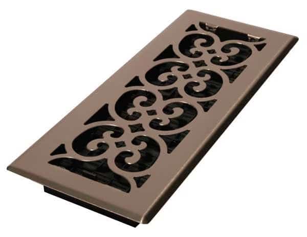 4x12 Floor Register, Mfr#: SPH412-NKL, DECOR GRATES