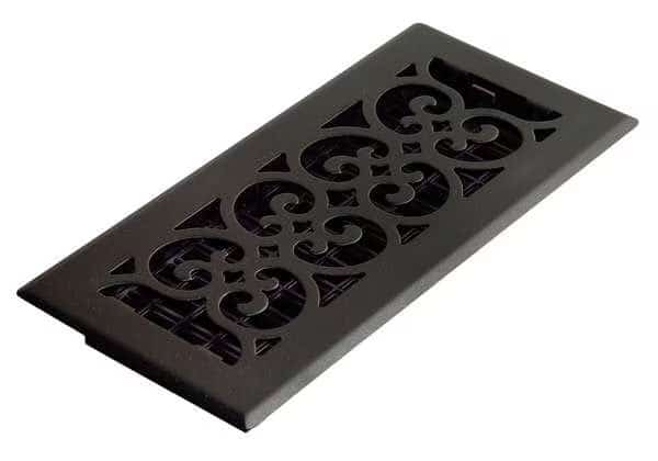 Floor Register 5.5 X 11.5, Textured Black, Cast Iron