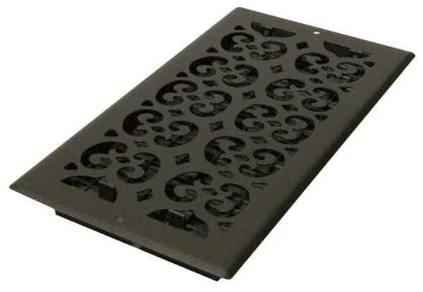 Sidewall/Ceiling Register, 7.5 X 13.5, Textured Black, Steel, Decor Grates, Mfr#: ST612W