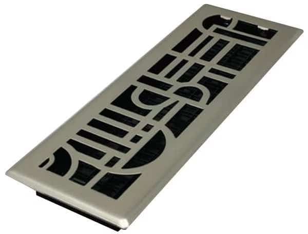 Floor Register 5.5 X 15.5, Plated Nickel, Plated Steel