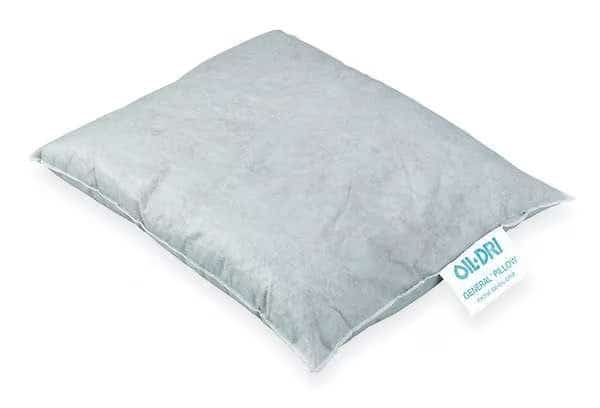 Sorbent Pillow, 16 gal, 16 in x 21 in, Universal, Gray, Cellulose