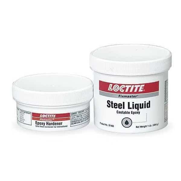 Steel Liquid, 1 lb Container Size, Jar, EA 3472, Gray