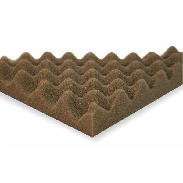 Acoustic Foam, 0.85 NRC, Polyurethane Foam, 4 1/2 ft W, 27 in L, 3 in Thick, Gray, 4 PK