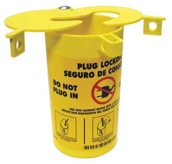 Plug Lockout, For 1 1/4 in Max Cord Diameter, 3 in Max Plug Diameter, For 2-Prong/3-Prong Plug Type, Brady, Mfr#: PLO23