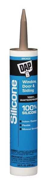 Silicone Sealant, 9.8 oz, Cartridge, Bronze, Silicone Base, Window, Door & Siding