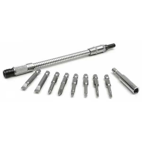 10 Piece Screwdriver Bit Set, 1/4 in Hex Shank Size