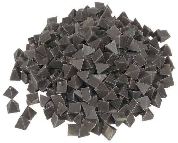 Plastic Media,Pyramid, Brown,1/4", Mfr#: 41-145, RAYTECH