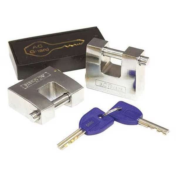 Padlock, Keyed Alike, Shutter Shackle, Steel Body, 2 in W, 2 PK, Ac Guard, Mfr#: ACL