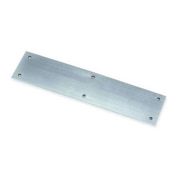 Door Push Plate, Aluminum, 20"L x 4"W, 0.125" Proj.