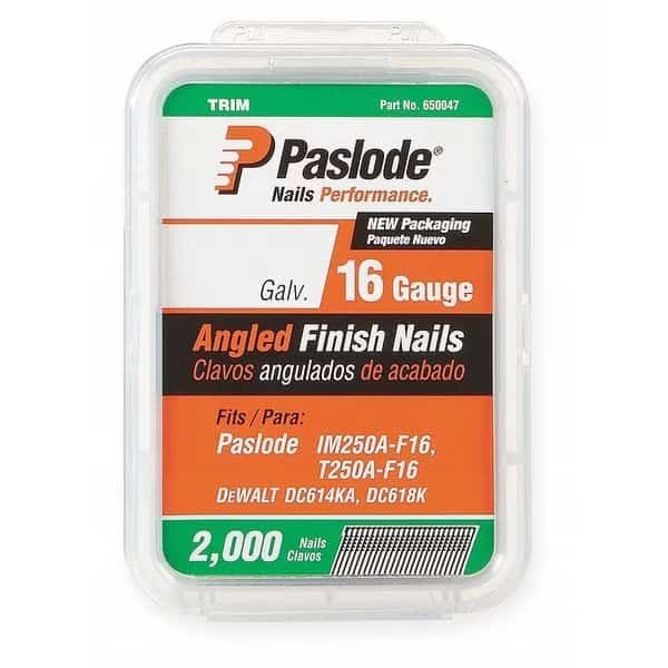 Collated Finishing Nail, 2 in L, 16 ga, Zinc Galvanized, T-Head Head, 20 Degrees, 2000 PK