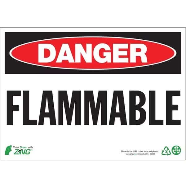 Danger Sign, 10 in H, 14 in W, Rectangle, English, 2098A