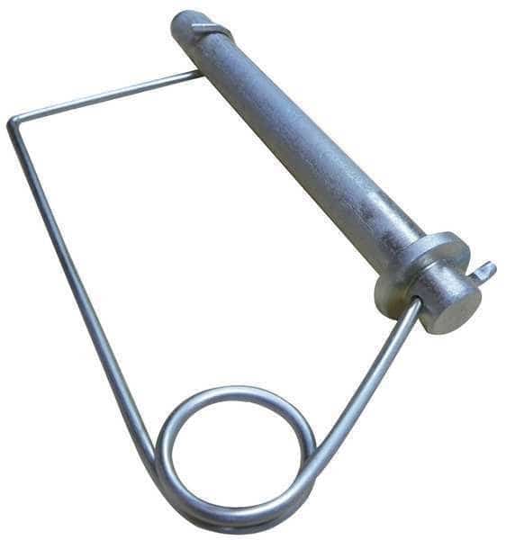Safety Pin, Steel, C1018 and C1065, Zinc, 3/4 in Pin Dia, 6 in Usbl L, 7 16/23 in L