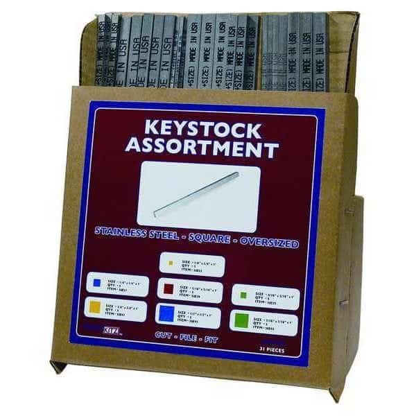 Oversized Key Stock Assortment, Square End, Steel