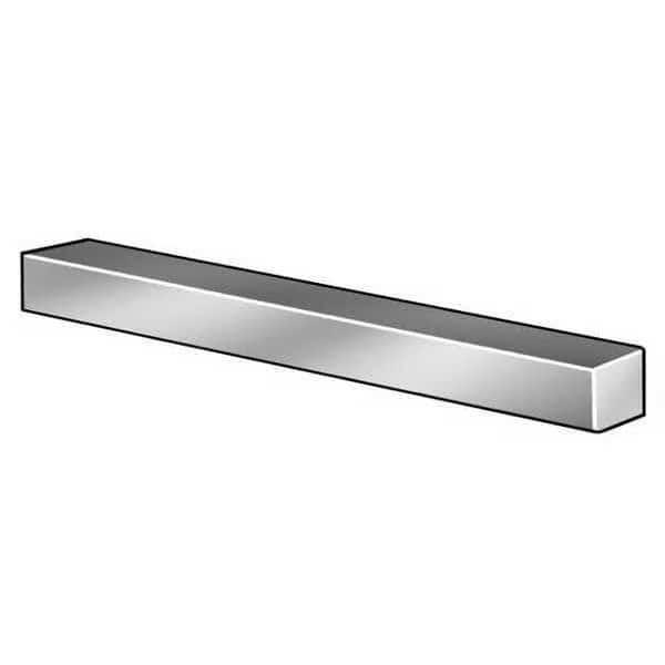 Key Stock, 72 in L, 3/8 in W, 3/8 in H, 18-8 Stainless Steel