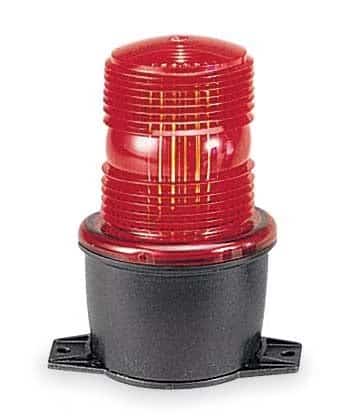 Low Profile Warning Light, LED, Red, 24VDC