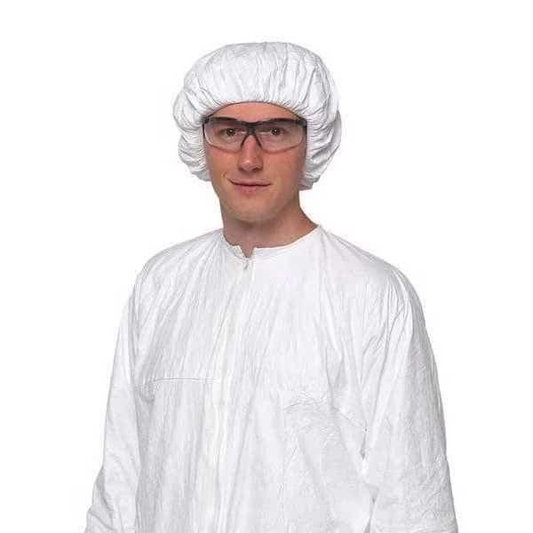 Bouffant Cap, White, Universal, PK250, Dupont, Mfr#: IC729SWH000250CS
