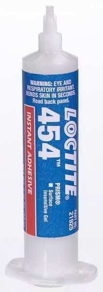 Instant Adhesive, 454 Series, Clear, 0.35 oz, Syringe