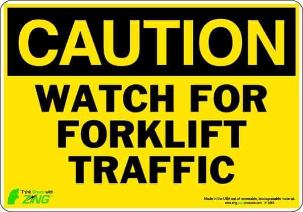 Caution Sign, 7" H, 10" W, Polyester, Rectangle, English, 1155S