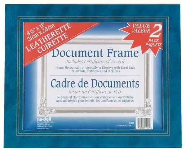 Leatherette Frame 8.5x11 Blue, PK2