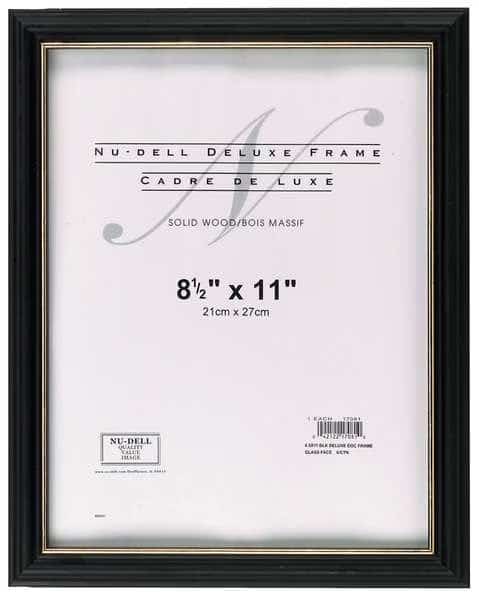 Deluxe Document Frame 8.5x11 Black