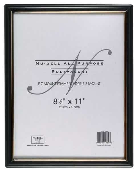 E-Z Mount Frame 8.5x11 Black,PK18, Mfr#: 11818, NUDELL