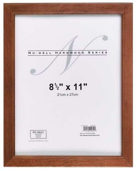 Hardwood Frame 8.5x11 Walnut Finish