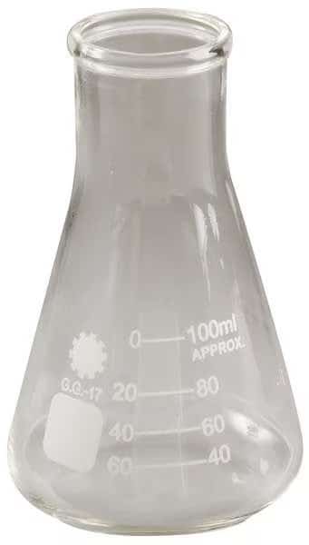 Erlenmeyer Flask, Narrow Neck, 100mL, PK12 (Formerly Lab Safety Supply)
