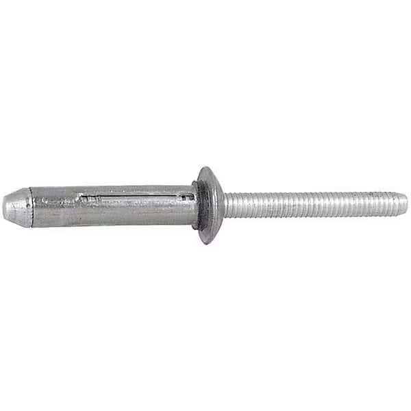 Blind Rivet, Dome Head, 1/4 in Dia., 1-1/8 in L, Aluminum Body, 500 PK