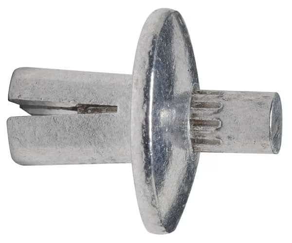 Nail Drive Anchor, 3/16" Dia., 19/32" L, Aluminum Plain, 500 PK