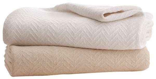 Blanket, Queen, 90x90 In., Natural, PK2