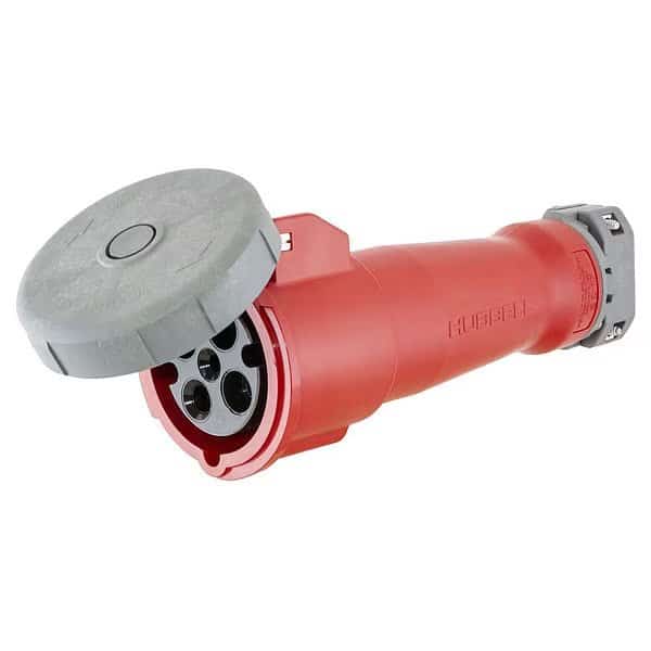 Watertight Pin & Sleeve Connector, 100 A, 480V AC, Three Phase, 3 Pole, IEC Grounding, NEMA 4X