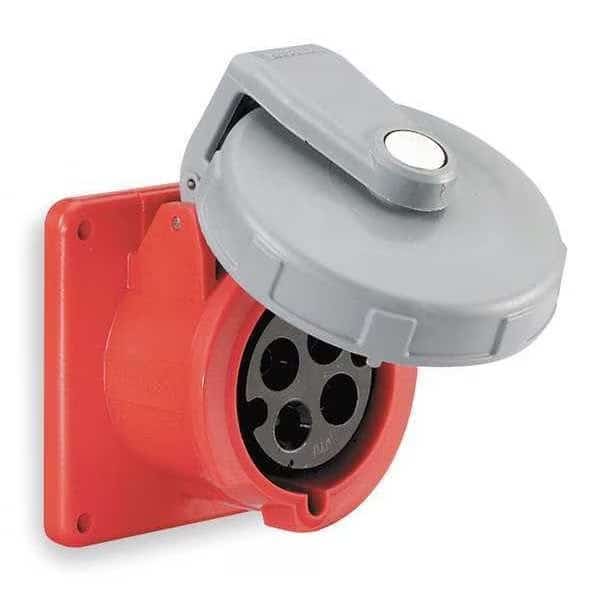 IEC Pin and Sleeve Receptacle,100A,480V, Mfr#: HBL4100R7W, HUBBELL WIRING DEVICE-KELLEMS