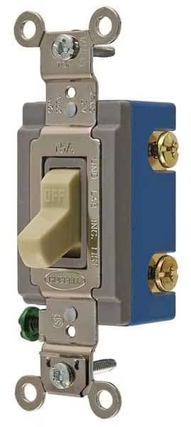 Wall Swtch, 3-Way, 120/277V, 15A, Ivry, Toggl
