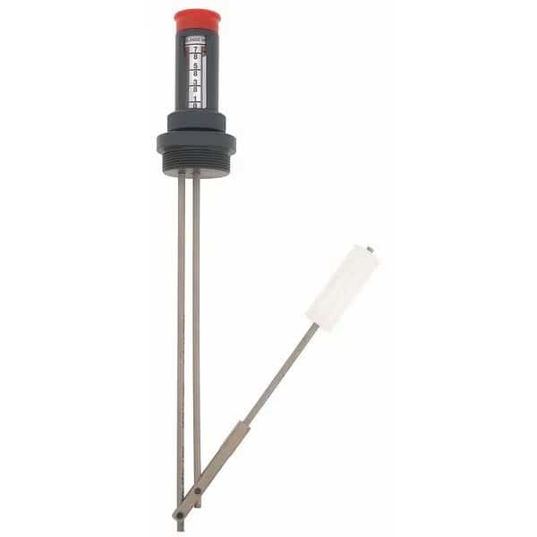 Barrel Level Gauge, 55 Gal, 2" NPT, Plastic