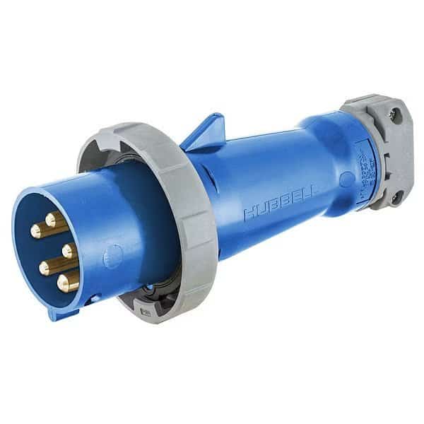 IEC Pin and Sleeve Plug,4P,5W,30A,208V, Mfr#: HBL530P9W, HUBBELL WIRING DEVICE-KELLEMS