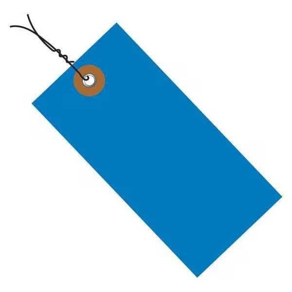 Tyvek Shipping Tags, Pre-Wired, 4 1/4" x 2 1/8", Blue, PK100