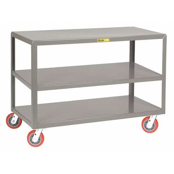 Steel Mobile Tables, 3-Shelf, 3600 lb., 24 x 36", 3 Shelves, 3,600 lb, LITTLE GIANT, Mfr# 3IP-2436-6PY