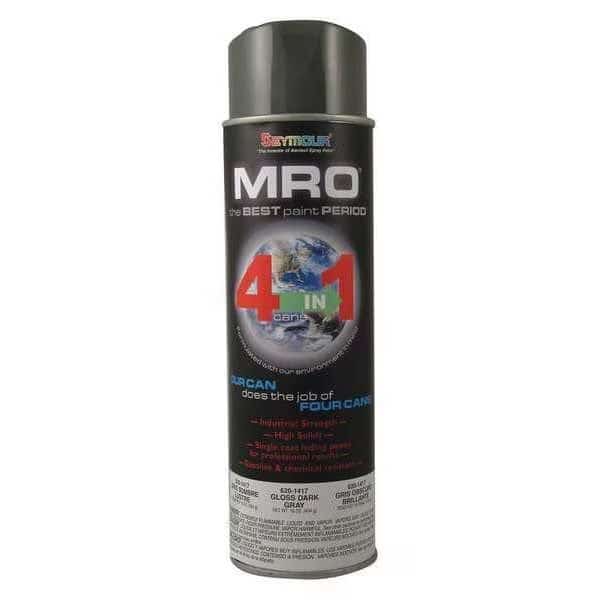 Spray Paint, Dk Gray, Dark Gray, Gloss, Solvent, 16 oz