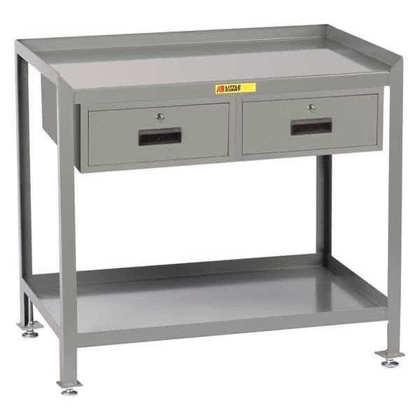 Workstation, 2-Shelf, 2-Drawer, 24 x 48"
