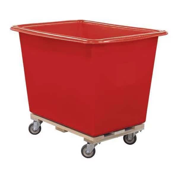 Poly Truck, 6 Bu, Red, Wood Base