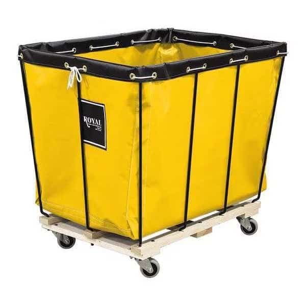 Knock Down, 10 Bu, Yellow, Wood Base, Royal Basket Trucks, Mfr#: R10-YYX-KDA-3UNN