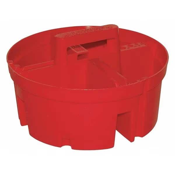 4 Compartment Super Stacker Small Parts Organizer, Fits 5 Gal Buckets, Red