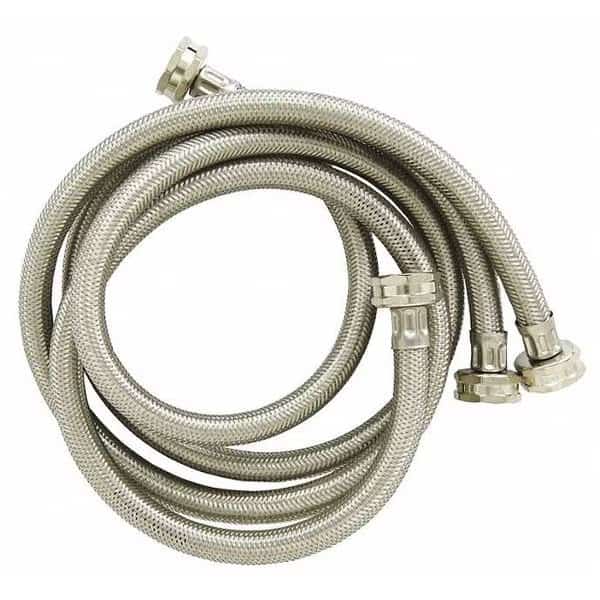 Hose, 4 ft., Stainless Steel, PK2