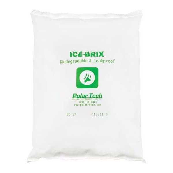 Ice-Brix™ Biodegradable Packs, 24 oz., 8" x 6" x 1 1/4", White, 24/Case, Ice-Brix, Mfr#: IBB24