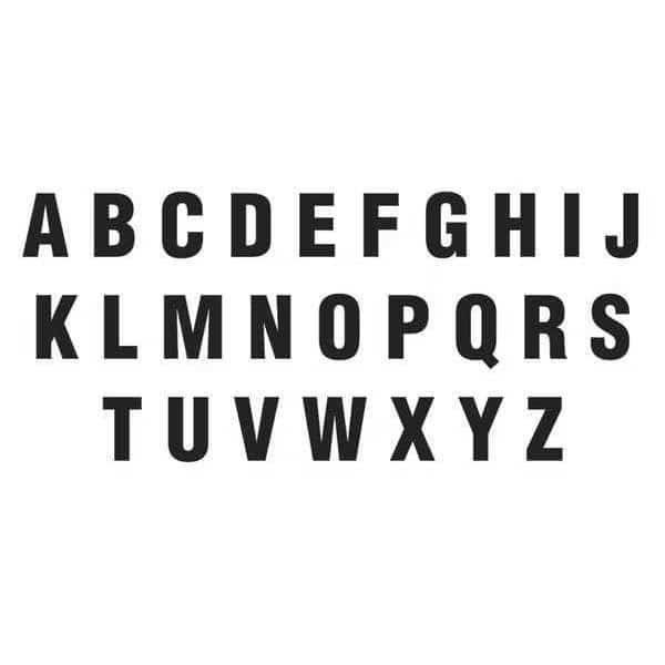 Die Cut Letter Magnets, Black, 6", PK108, Magna Visual, Mfr#: DCA-67