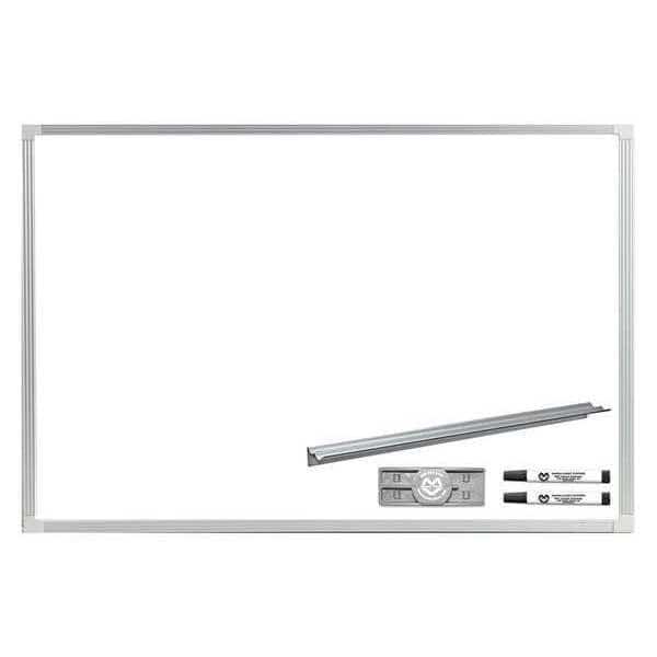 Deluxe Porcelain Dry-Erase Board, 4ftx6ft, Porcelain, 48", 72", White