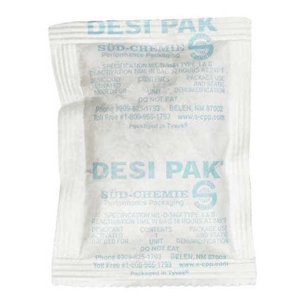 Tyvek Clay Desiccants, 5 Gallon Pail, 3" x 4" x 1/4", White, PK300