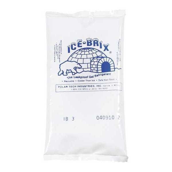 Ice-Brix 5" x 2 3/4" x 3/4" - 3 oz. Cold Packs, White, 96/Case