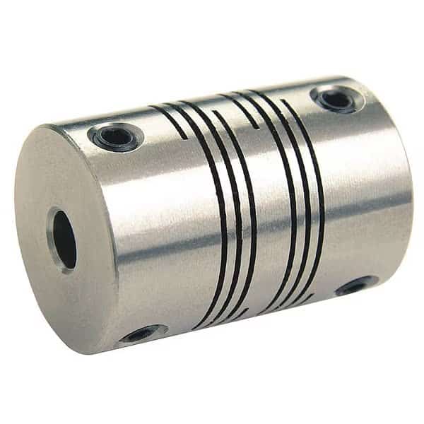 Motion Control Coupling, 6 Beam, 3/8"x7mm, 303 SS, OD 1.000", L 1.500"